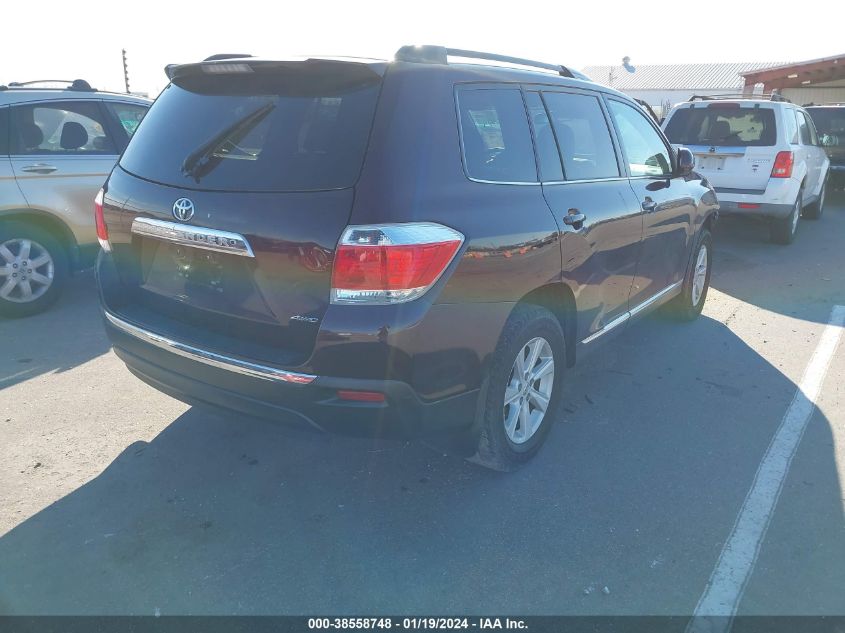 2013 TOYOTA HIGHLANDER SE V6 - 5TDBK3EH2DS177316