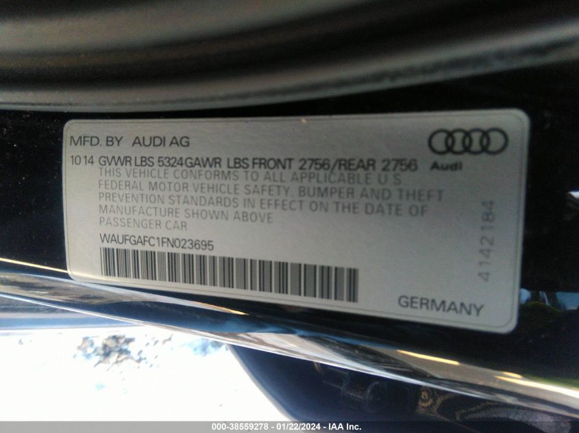 2015 AUDI A6 3.0T PREMIUM PLUS - WAUFGAFC1FN023695