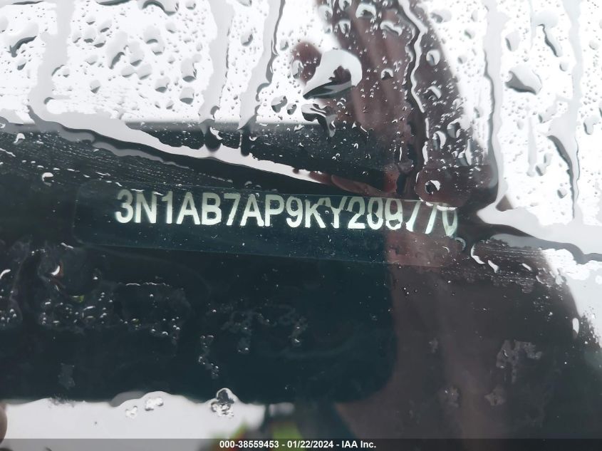 2019 NISSAN SENTRA S/SV/SR/SL - 3N1AB7AP9KY209770