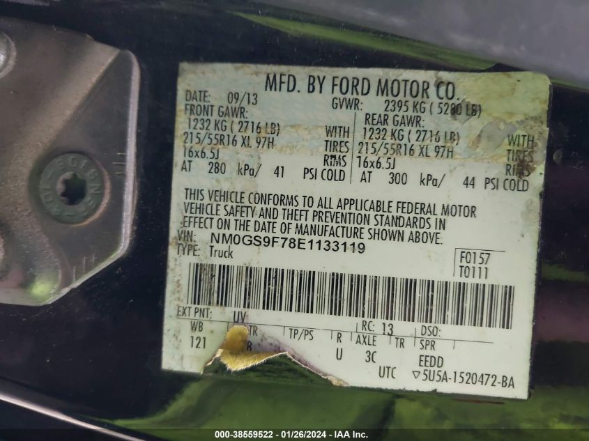 2014 FORD TRANSIT CONNECT XLT - NM0GS9F78E1133119