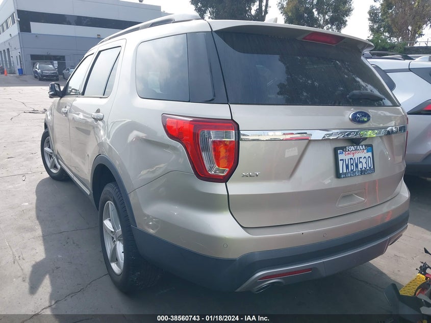 VIN 1FM5K7D86HGA76216 2017 FORD EXPLORER XLT