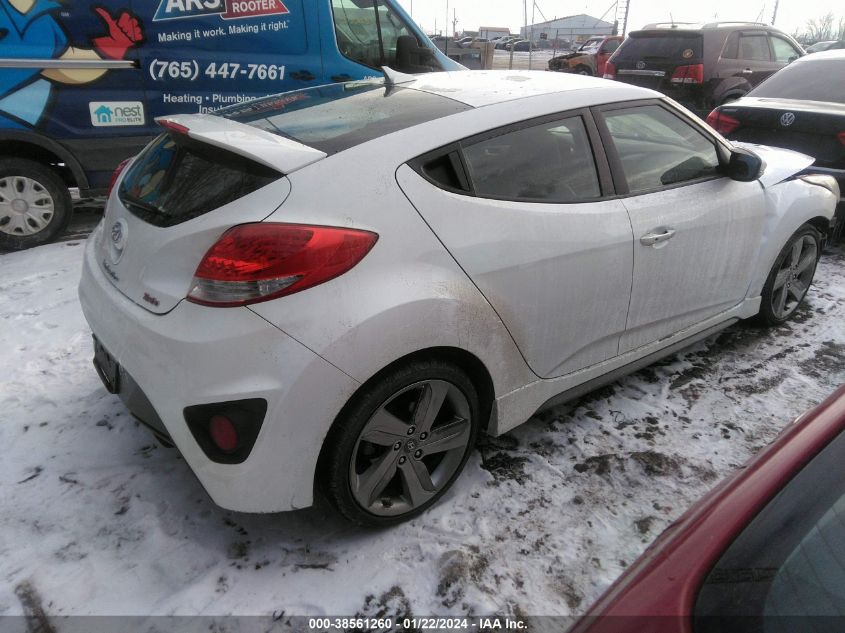 2013 HYUNDAI VELOSTER TURBO W/BLACK - KMHTC6AE0DU118819