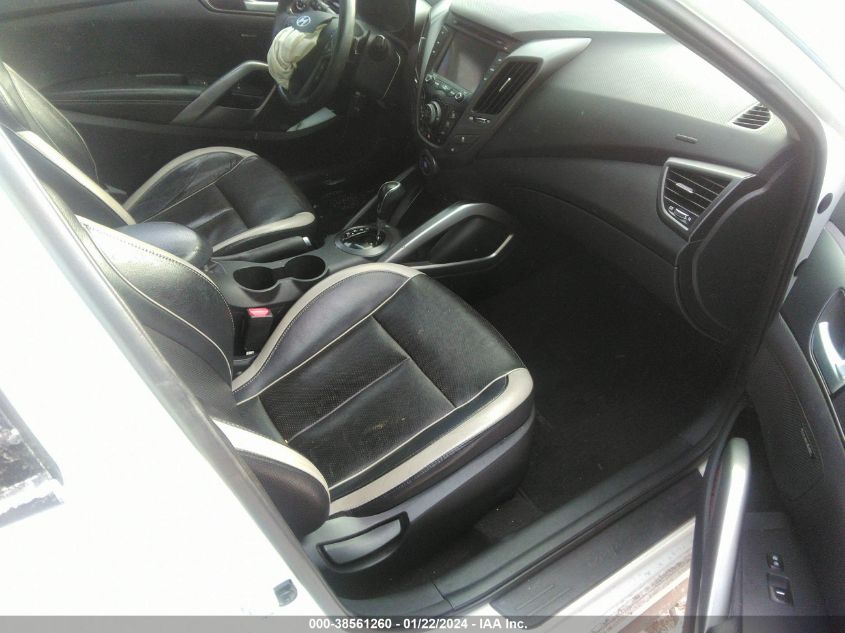 2013 HYUNDAI VELOSTER TURBO W/BLACK - KMHTC6AE0DU118819