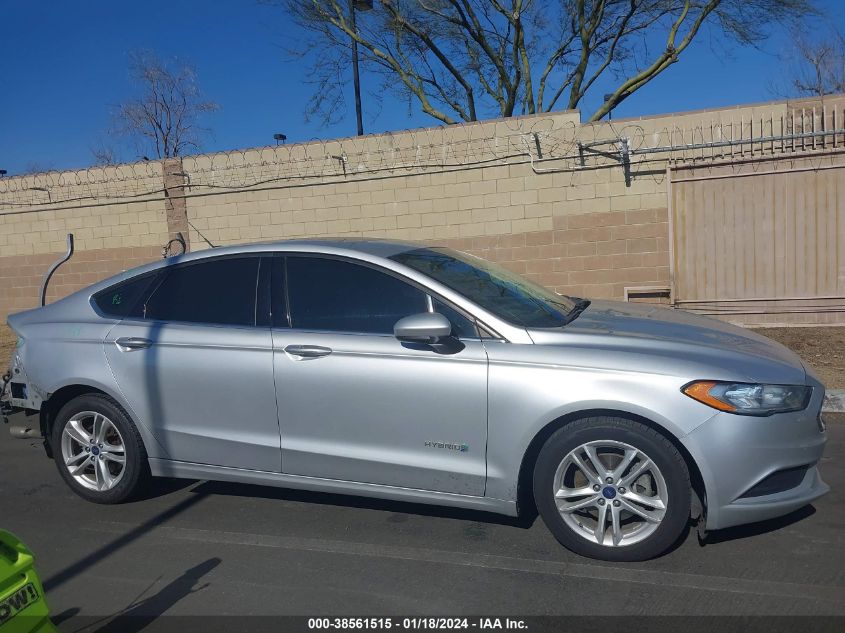2018 FORD FUSION HYBRID SE - 3FA6P0LUXJR197321