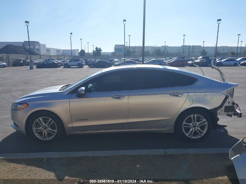 2018 FORD FUSION HYBRID SE - 3FA6P0LUXJR197321