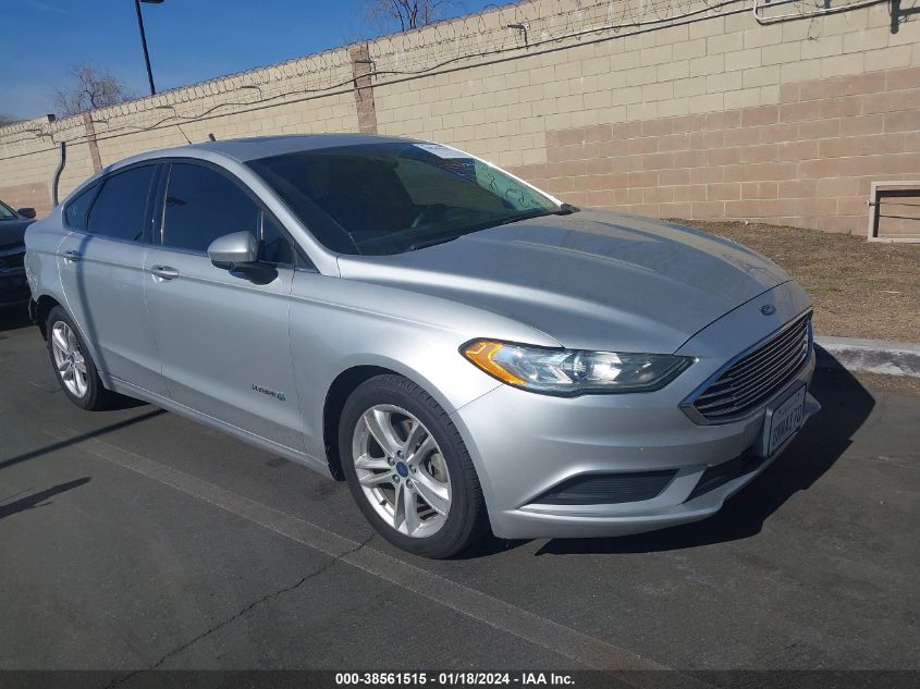 2018 FORD FUSION HYBRID SE - 3FA6P0LUXJR197321