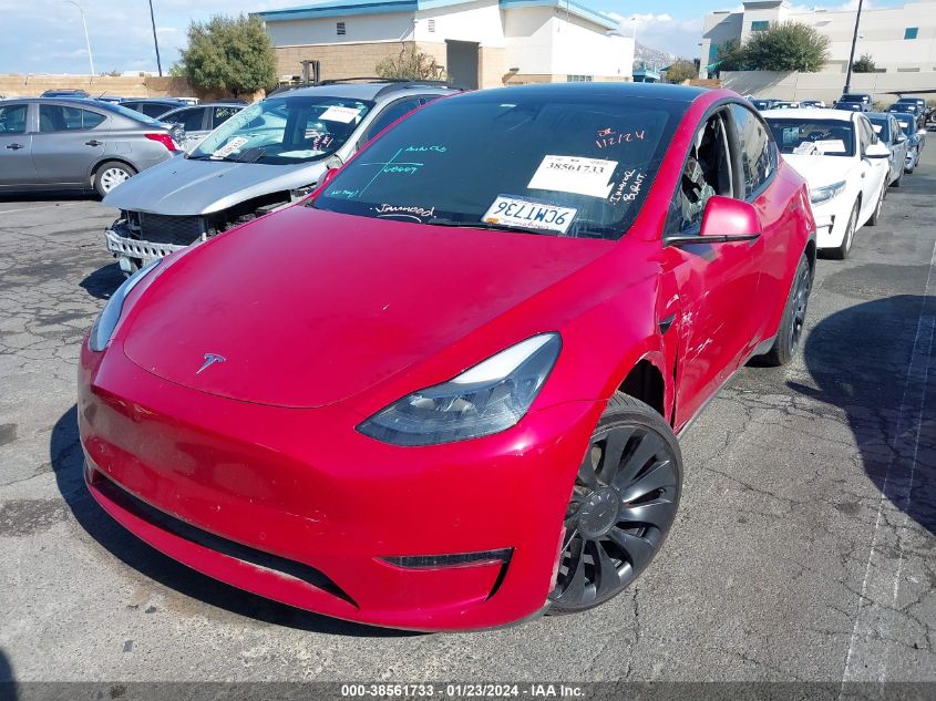 2022 TESLA MODEL Y PERFORMANCE DUAL MOTOR ALL-WHEEL DRIVE - 7SAYGDEF5NF516112