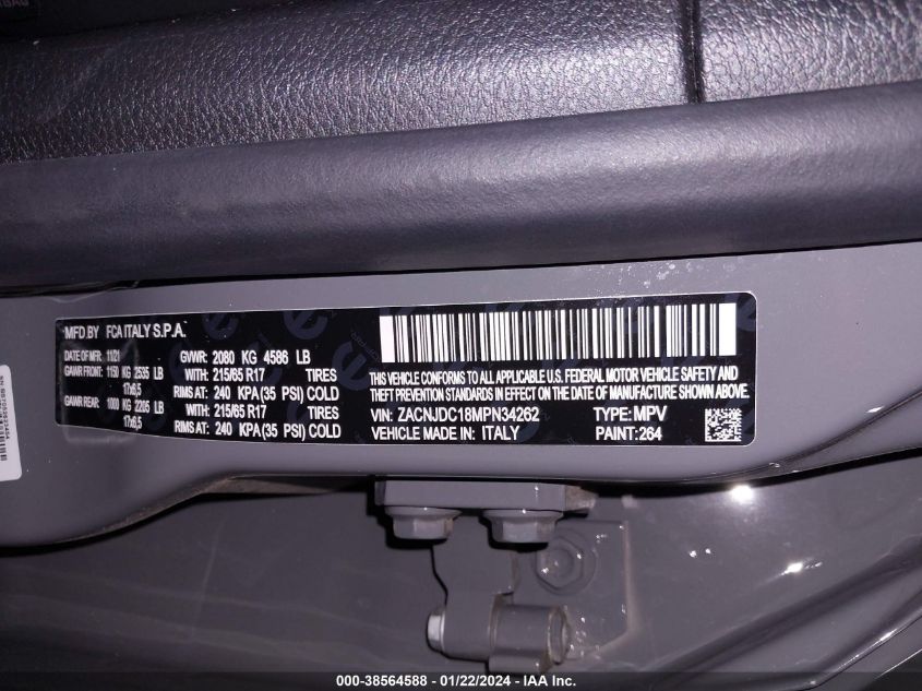 2021 JEEP RENEGADE TRAILHAWK - ZACNJDC18MPN34262