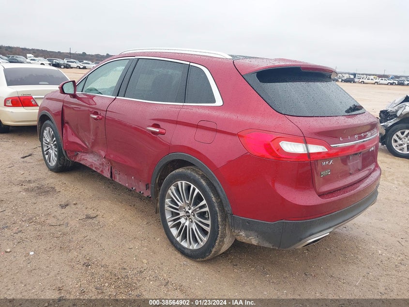 VIN 2LMPJ8LR1HBL53216 2017 LINCOLN MKX RESERVE