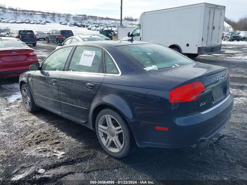 WAUDF78E28A077447 | 2008 AUDI A4