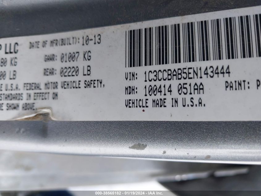 2014 CHRYSLER 200 LX - 1C3CCBAB5EN143444