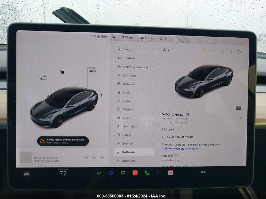 2021 TESLA MODEL 3 LONG RANGE DUAL MOTOR ALL-WHEEL DRIVE - 5YJ3E1EB4MF029488