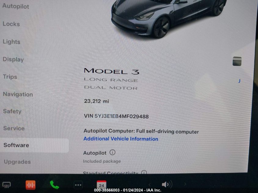 2021 TESLA MODEL 3 LONG RANGE DUAL MOTOR ALL-WHEEL DRIVE - 5YJ3E1EB4MF029488