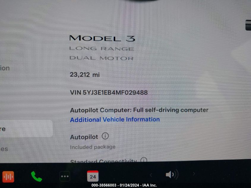 2021 TESLA MODEL 3 LONG RANGE DUAL MOTOR ALL-WHEEL DRIVE - 5YJ3E1EB4MF029488