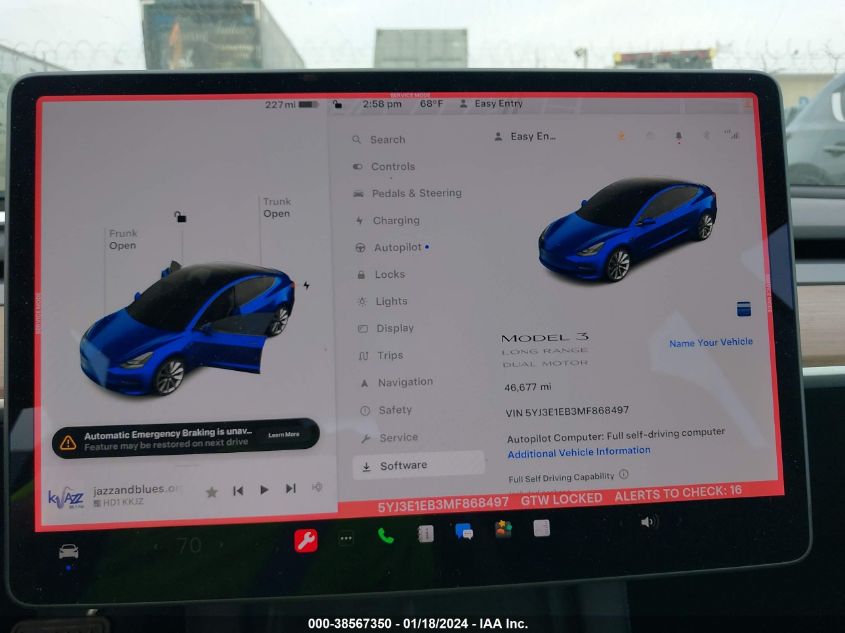 2021 TESLA MODEL 3 LONG RANGE DUAL MOTOR ALL-WHEEL DRIVE - 5YJ3E1EB3MF868497