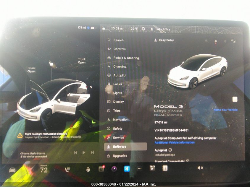 2021 TESLA MODEL 3 LONG RANGE DUAL MOTOR ALL-WHEEL DRIVE - 5YJ3E1EB6MF044851