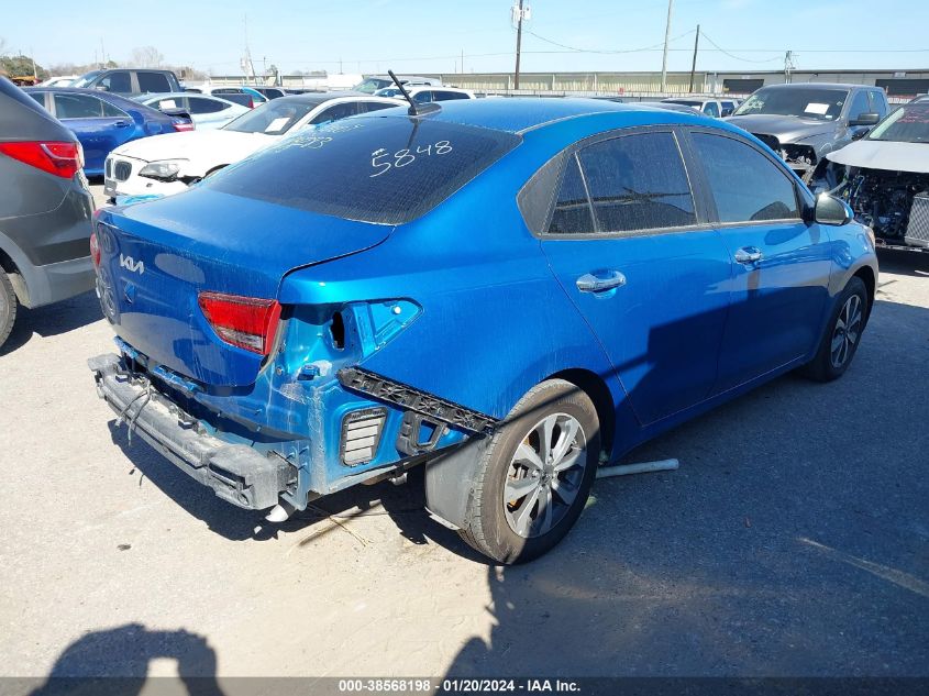 2022 KIA RIO LX/S - 3KPA24AD0NE505848