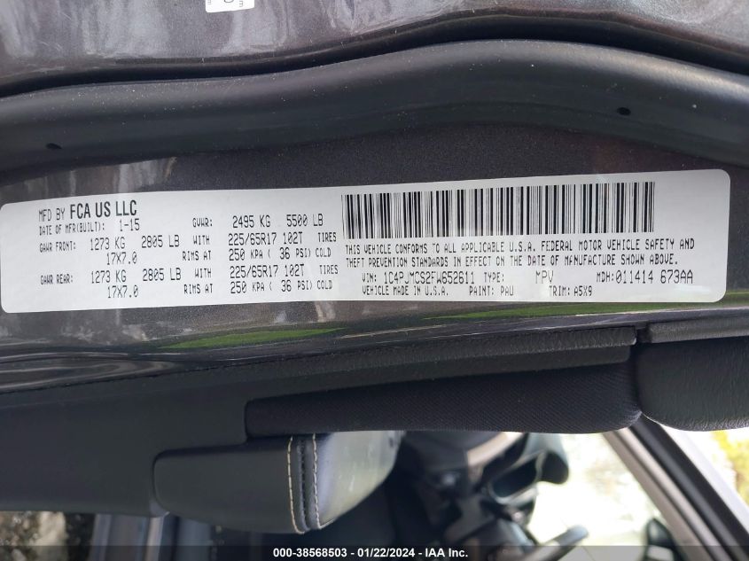 2015 JEEP CHEROKEE LATITUDE - 1C4PJMCS2FW652611