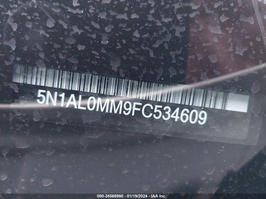 2015 INFINITI QX60 - 5N1AL0MM9FC534609