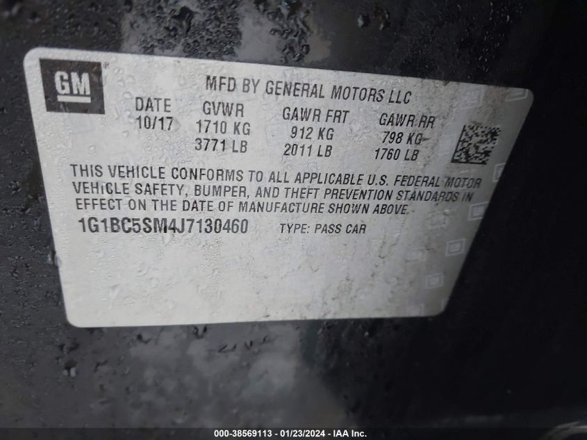 2018 CHEVROLET CRUZE LS - 1G1BC5SM4J7130460