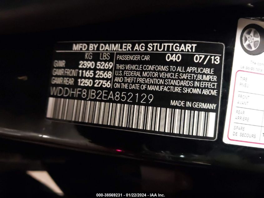 2014 MERCEDES-BENZ E 350 4MATIC - WDDHF8JB2EA852129