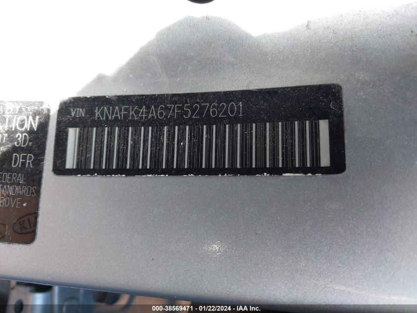 2015 KIA FORTE LX - KNAFK4A67F5276201