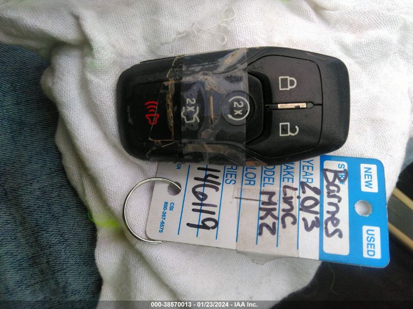 2013 LINCOLN MKZ - 3LN6L2G97DR808882