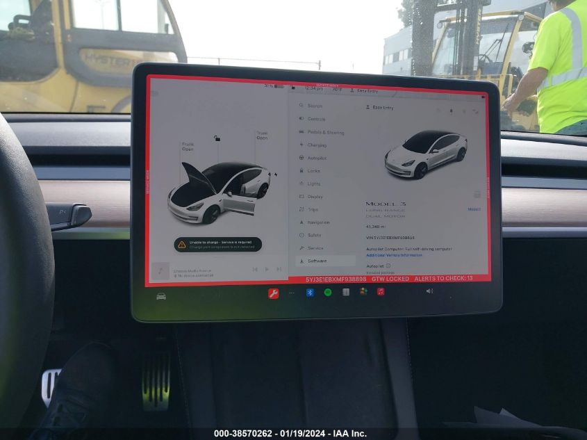 2021 TESLA MODEL 3 LONG RANGE DUAL MOTOR ALL-WHEEL DRIVE - 5YJ3E1EBXMF938898