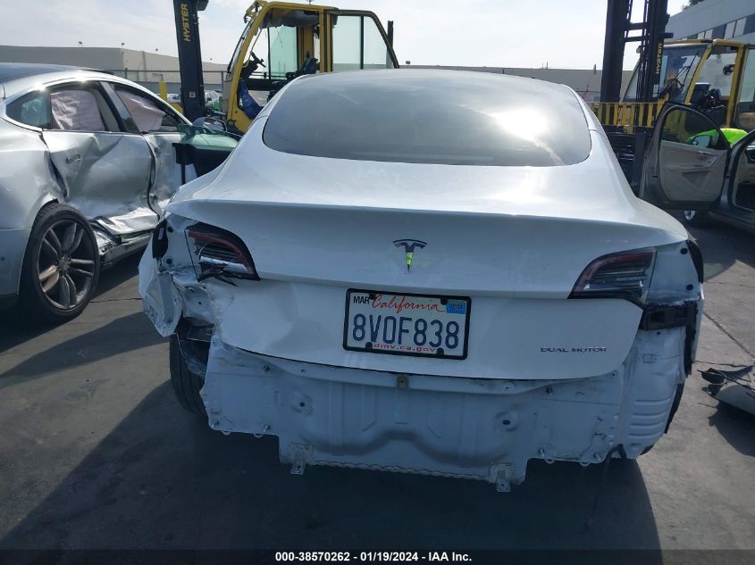 2021 TESLA MODEL 3 LONG RANGE DUAL MOTOR ALL-WHEEL DRIVE - 5YJ3E1EBXMF938898