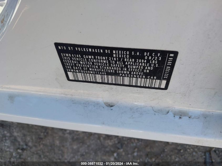 2024 VOLKSWAGEN JETTA S - 3VW5M7BU0RM011445