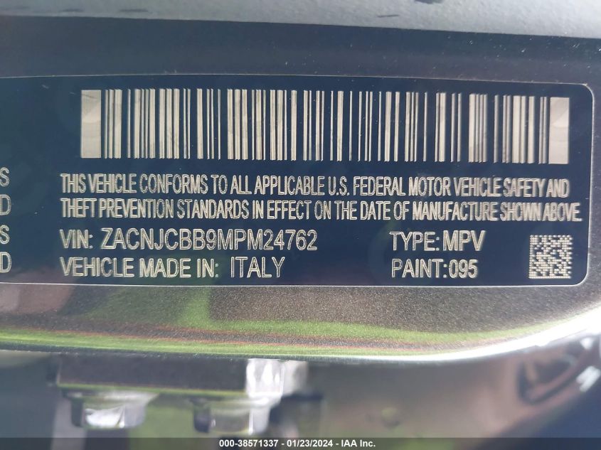 2021 JEEP RENEGADE LATITUDE - ZACNJCBB9MPM24762