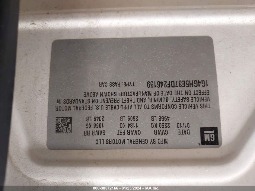 2013 BUICK LACROSSE PREMIUM 2 GROUP - 1G4GH5E37DF246159