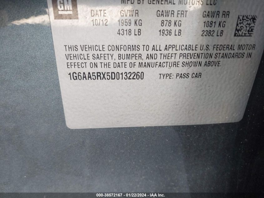 2013 CADILLAC ATS - 1G6AA5RX5D0132260