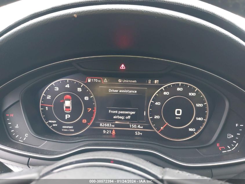 2018 AUDI A5 2.0T PREMIUM - WAUDNCF57JA007284