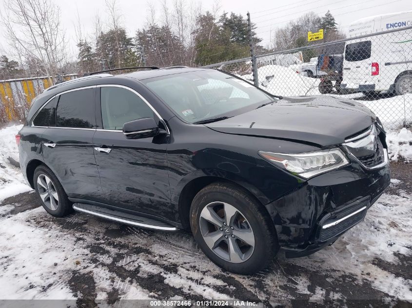 2016 ACURA MDX 3.5L (A9)/W/ACURAWATCH PLUS - 5FRYD4H29GB035036
