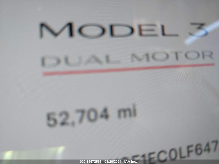2020 TESLA MODEL 3 PERFORMANCE DUAL MOTOR ALL-WHEEL DRIVE - 5YJ3E1EC0LF647267