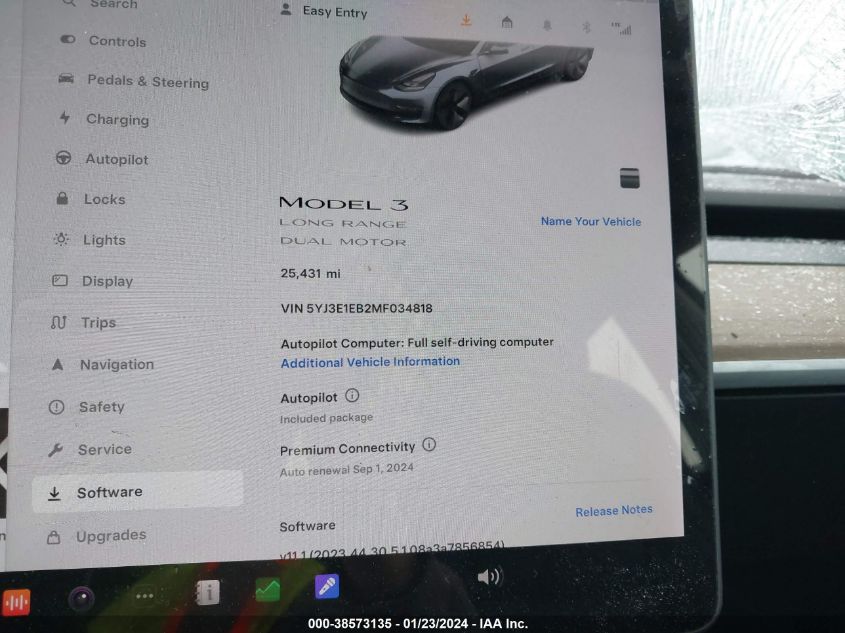 2021 TESLA MODEL 3 - 5YJ3E1EB2MF034818