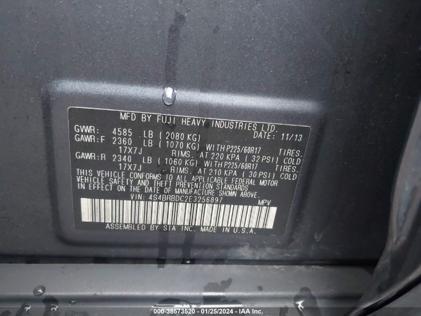 2014 SUBARU OUTBACK 2.5I PREMIUM - 4S4BRBDC2E3256897