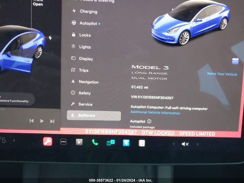 2022 TESLA MODEL 3 LONG RANGE DUAL MOTOR ALL-WHEEL DRIVE - 5YJ3E1EB5NF204297