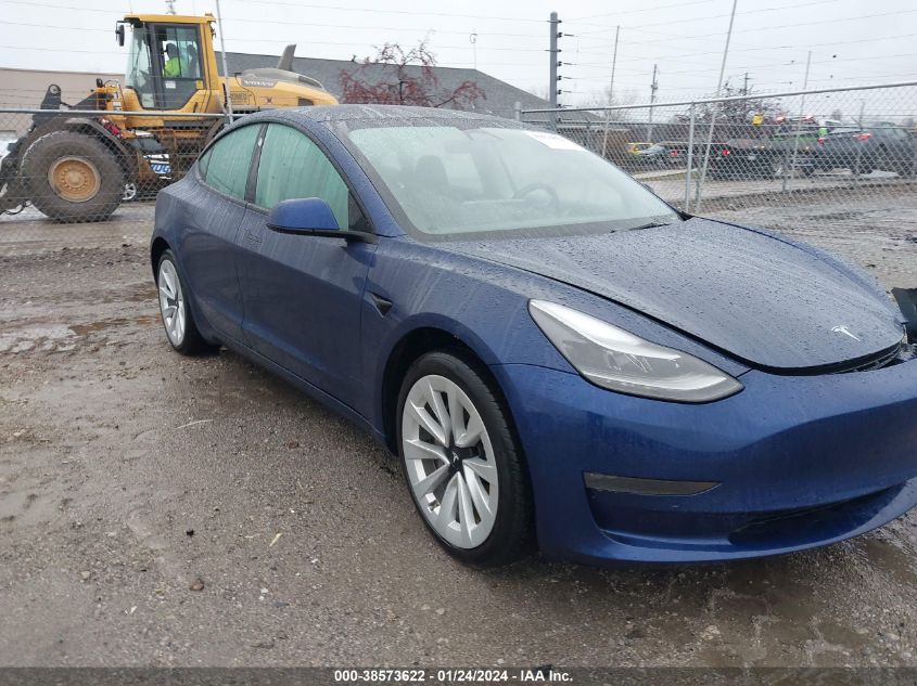 2022 TESLA MODEL 3 LONG RANGE DUAL MOTOR ALL-WHEEL DRIVE - 5YJ3E1EB5NF204297