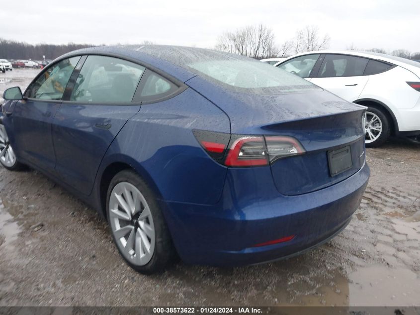 2022 TESLA MODEL 3 LONG RANGE DUAL MOTOR ALL-WHEEL DRIVE - 5YJ3E1EB5NF204297