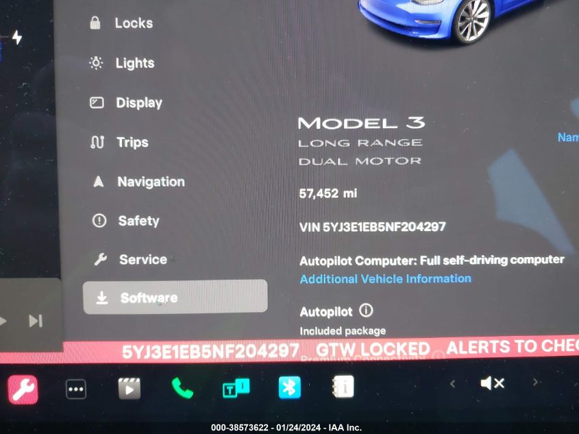 2022 TESLA MODEL 3 LONG RANGE DUAL MOTOR ALL-WHEEL DRIVE - 5YJ3E1EB5NF204297