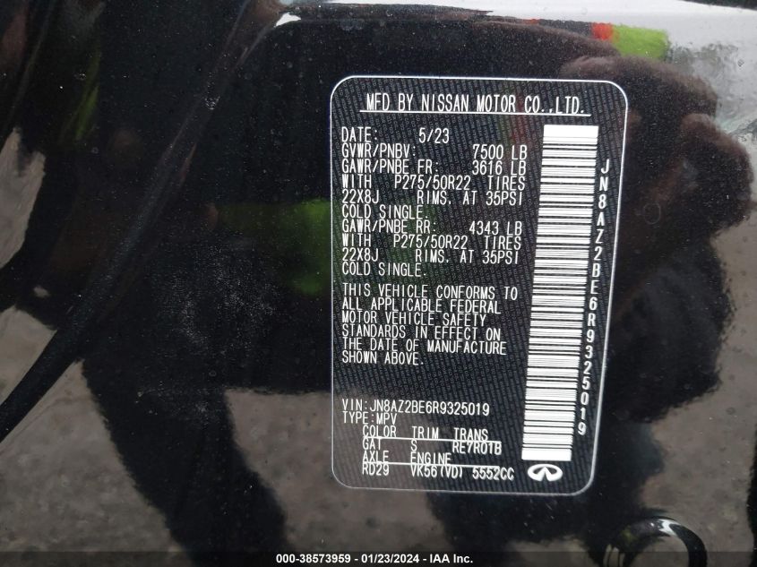 2024 INFINITI QX80 SENSORY - JN8AZ2BE6R9325019