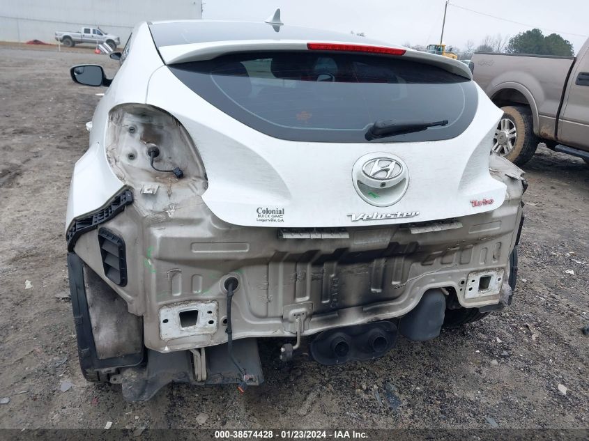2014 HYUNDAI VELOSTER TURBO W/BLUE - KMHTC6AEXEU186479
