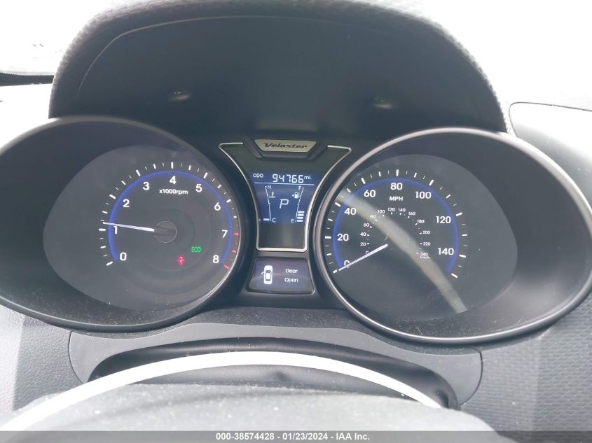 2014 HYUNDAI VELOSTER TURBO W/BLUE - KMHTC6AEXEU186479
