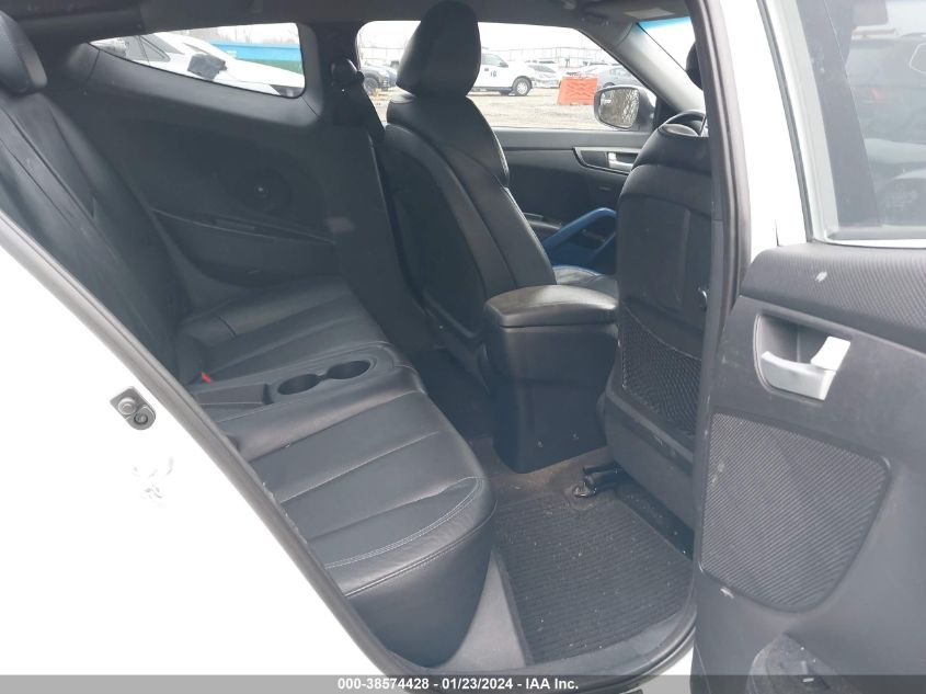 2014 HYUNDAI VELOSTER TURBO W/BLUE - KMHTC6AEXEU186479