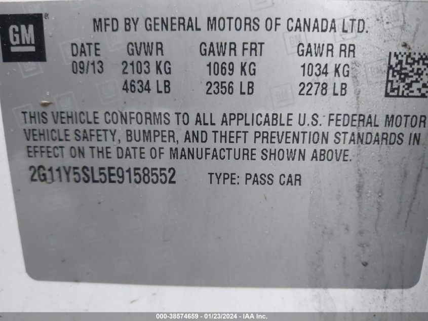 2014 CHEVROLET IMPALA 1LS - 2G11Y5SL5E9158552