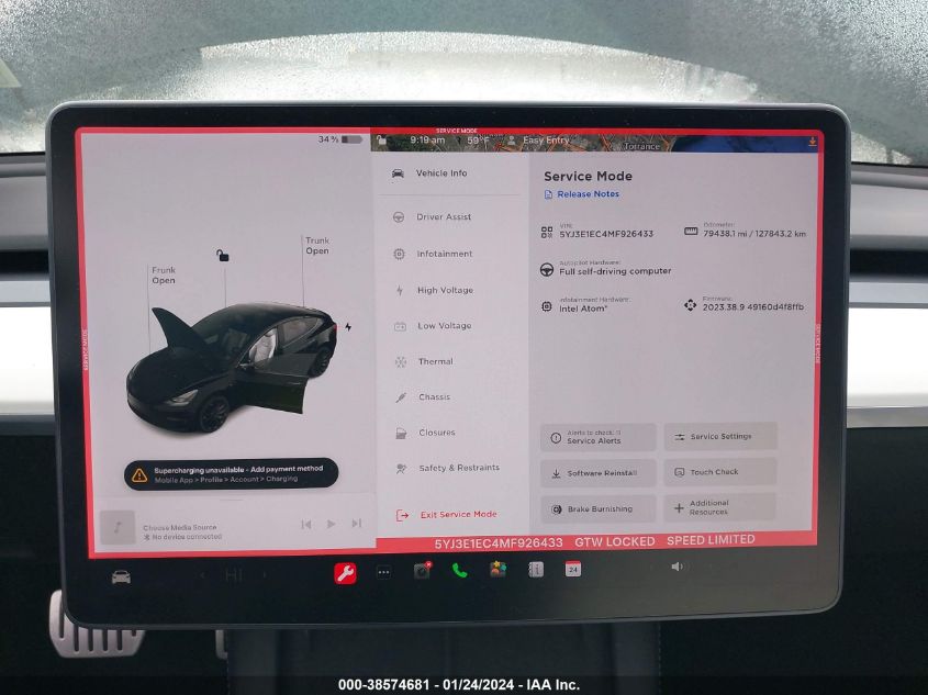 2021 TESLA MODEL 3 - 5YJ3E1EC4MF926433