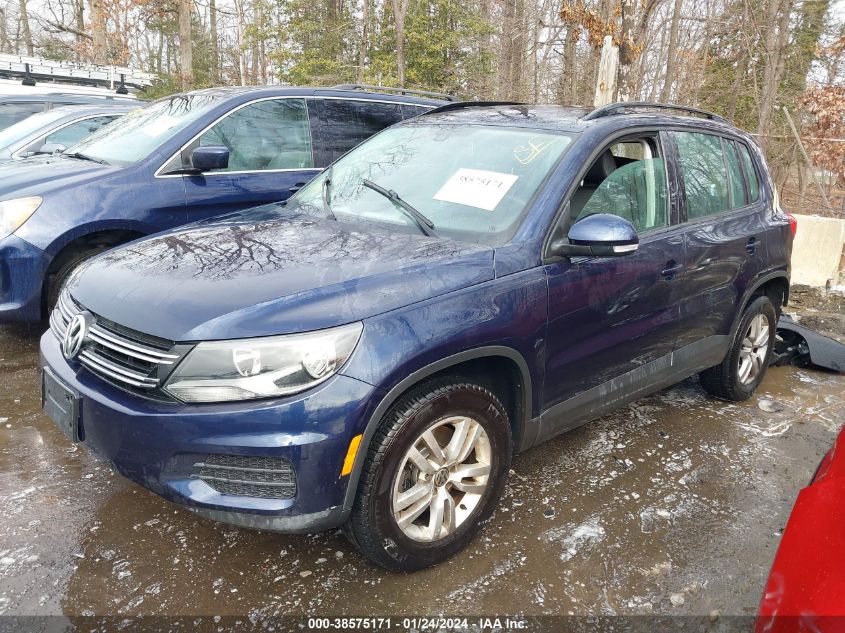 2016 VOLKSWAGEN TIGUAN S - WVGBV7AXXGW599135