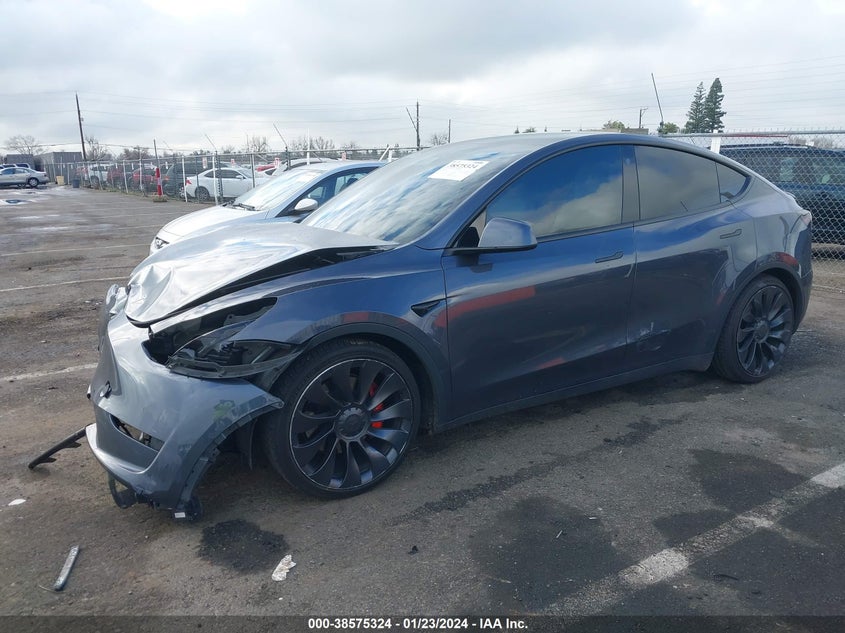 VIN 7SAYGDEF5NF411263 2022 TESLA MODEL Y PERFORMANCE DUAL MOTOR ALL-WHEEL DRIVE